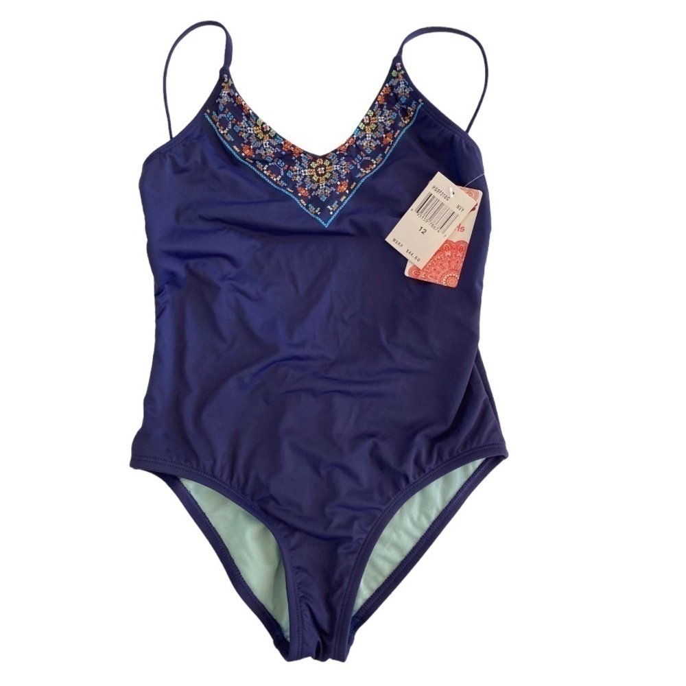 Hobie Girls Embroidered One Piece Swimsuit NWT - Picture 5 of 5